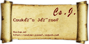 Csukás József névjegykártya